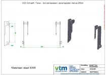 Schaeff / Terex - Set aanlasdelen, opnameplaten met as Ø50m