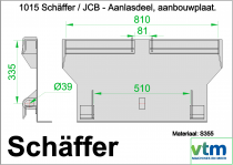 Schäffer / JCB - Aanlasdeel, aanbouwplaat smal