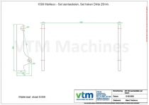 Mailleux - Set aanlasdelen, Set haken (dikte 25mm)