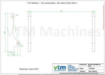 Mailleux - Set aanlasdelen, Set haken (dikte 30mm)
