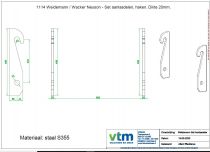 Weidemann / Wacker Neuson - Set aanlasdelen, haken.